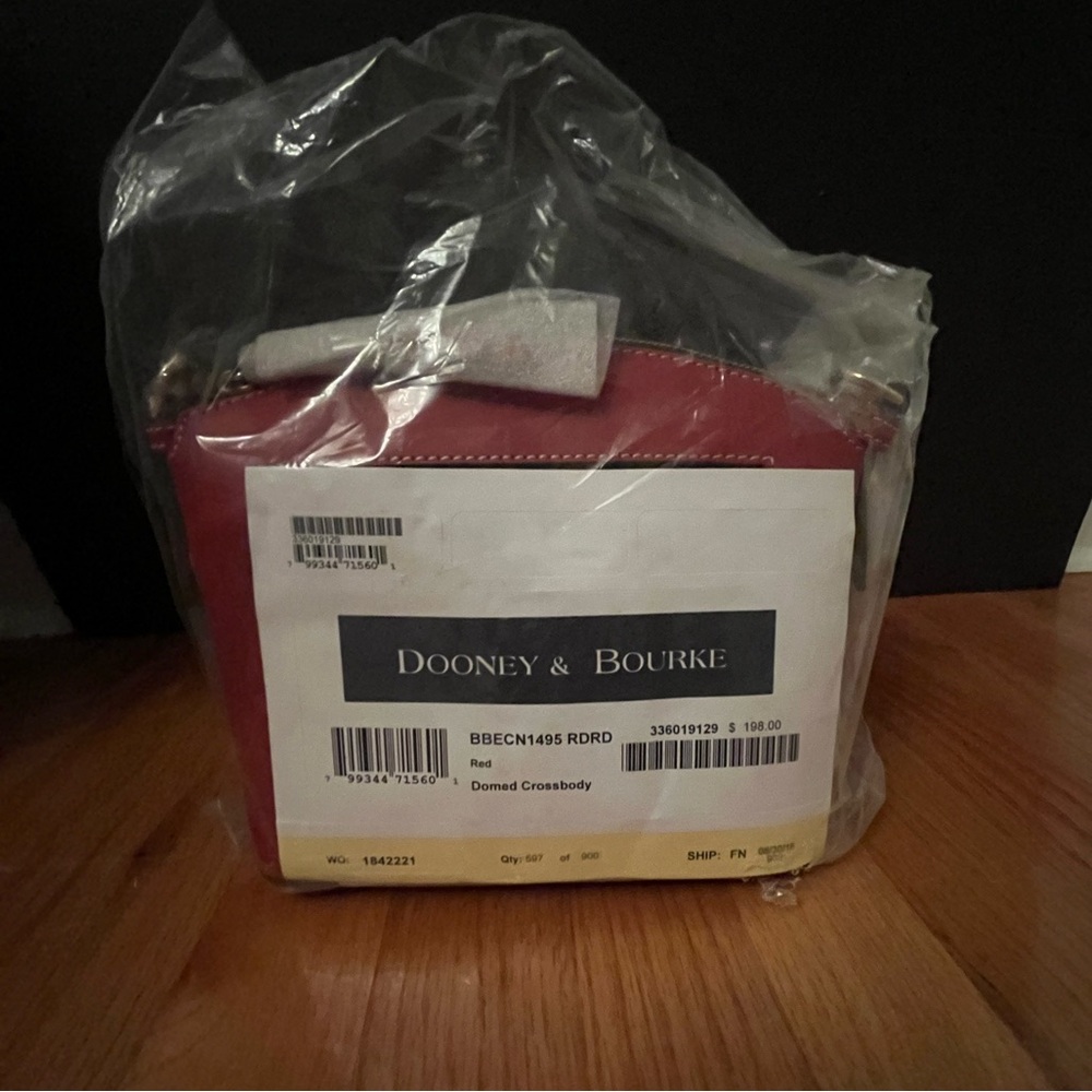 Dooney & Bourke Beacon Domed Crossbody Red BBECN1495 Handbag NWT Never Opened